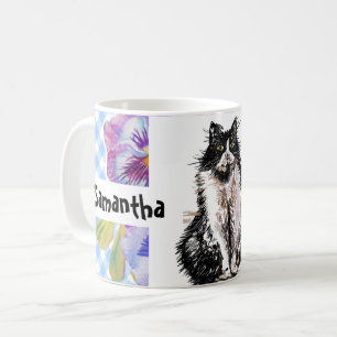 Tuxedo Cat Kärlek You Black and White Cats Magnet Kaffemugg