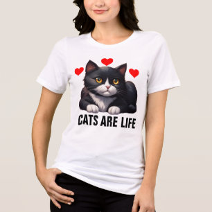 TUXEDO CAT-KATTER ÄR LIVSMEDELSKATER T SHIRT