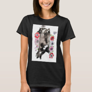 Tuxedo Cat-katter söta Svarta och vita sällskapsdj T Shirt