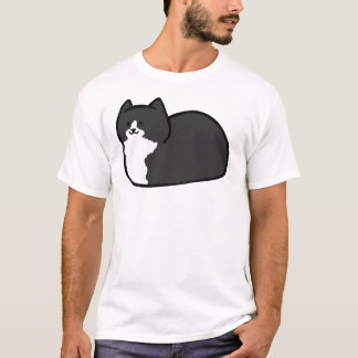 Tuxedo Cat Loaf Sticker T Shirt