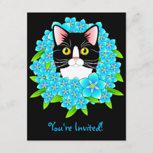 Tuxedo Cat Lovers inbjudan till Anpassadet Kattung