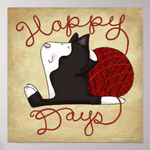 Tuxedo Cat-Lycklig Days Poster