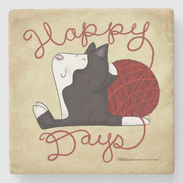Tuxedo Cat-Lycklig Days Stenunderlägg (Framsidan)