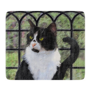 Tuxedo Cat-målning - Cute Original Cat Art