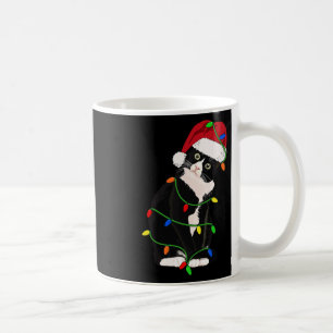 Tuxedo Cat Meow Santa Tuxie Julgran Ljus Kaffemugg