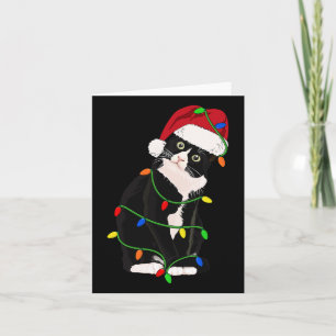 Tuxedo Cat Meow Santa Tuxie Julgran Ljus Kort