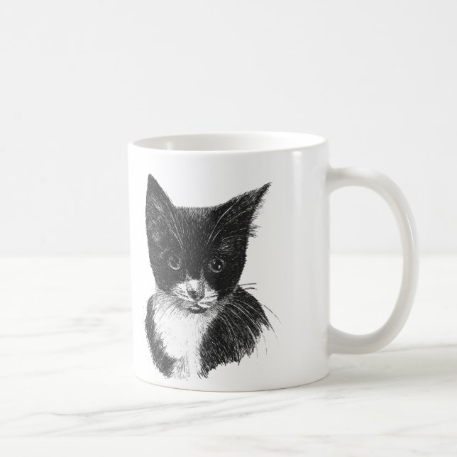 Tuxedo Cat Mugg (Höger)