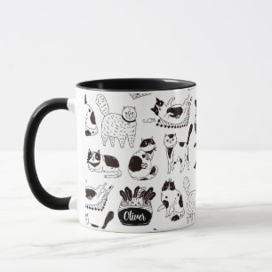 Tuxedo Cat Mugg Kopp