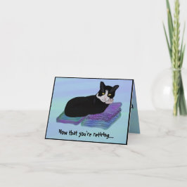 Tuxedo Cat Nap Pension-kort Kort