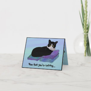 Tuxedo Cat Nap Pension-kort Kort
