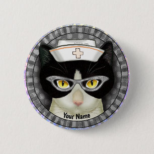 Tuxedo Cat Nurse-stift Knapp