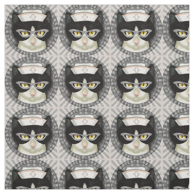 Tuxedo Cat Nurse Tyg (Prov)