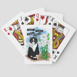 Tuxedo Cat och Lilies | Inspirationsoffert Casinokort