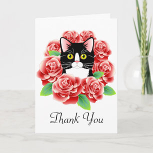 Tuxedo Cat och Ro Cute - tack Kort