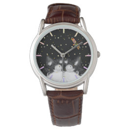 Tuxedo Cat överraskad av Dragonfly Armbandsur