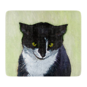 Tuxedo Cat Painting - Cute Original Cat Art