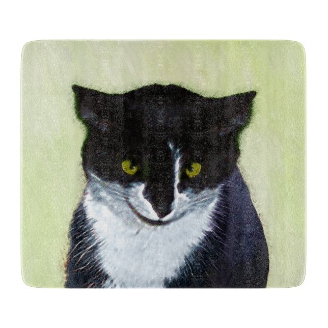 Tuxedo Cat Painting - Cute Original Cat Art (Framsidan)