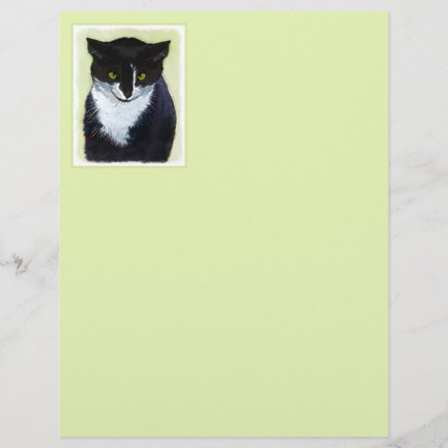 Tuxedo Cat Painting - Cute Original Cat Art (Framsida)