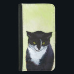 Tuxedo Cat Painting - Cute Original Cat Art Plånboksfodral För Samsung Galaxy S5<br><div class="desc">Tuxedo Cat porträtt, originalmålning. Vi specialiserar oss på söt och rolig originalkonst. Köp den för dig själv eller som en underbar gåva till dina Tuxedo Cat-älskande vänner. Var kreativ - klicka på CUSTOMIZE om du vill lägga till/ta bort/ändra text, ändra storlek på bild, ändra färg eller något annat som verktygen...</div>