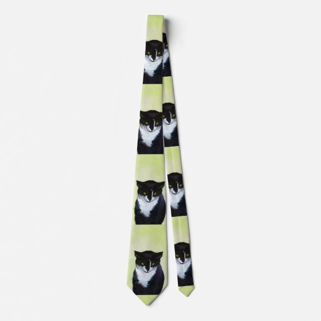 Tuxedo Cat Painting - Cute Original Cat Art Slips (Framsida)