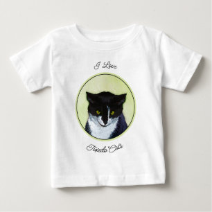 Tuxedo Cat Painting - Cute Original Cat Art T Shirt