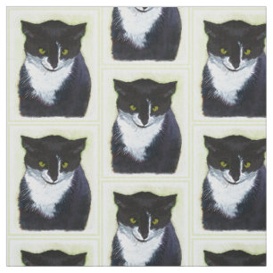 Tuxedo Cat Painting - Cute Original Cat Art Tyg