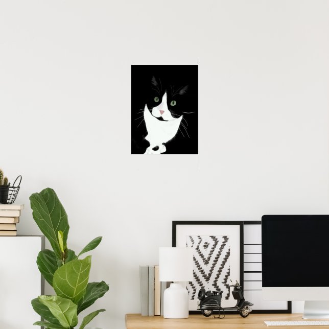 Tuxedo Cat Poster (Hemmakontoret)