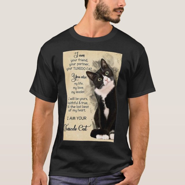 Tuxedo Cat-Poster Poster  T Shirt (Framsida)
