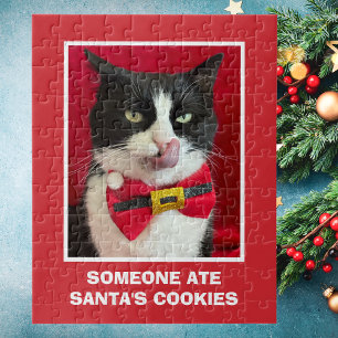 Tuxedo Cat Red-julpussel Pussel