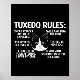 Tuxedo Cat Regler Tuxedo Cat Lover Tuxedo Cat Owne Poster