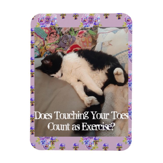 Tuxedo Cat Sleeping Funny Quote cat Magnet (Vertikal)