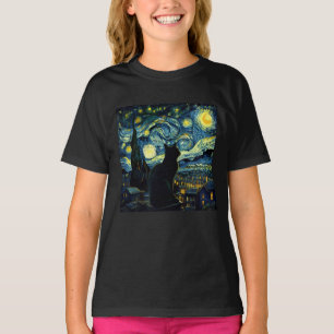 Tuxedo Cat Starry Night Tuxedo Cat Owner T Shirt