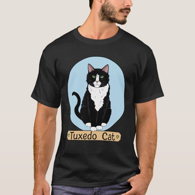 Tuxedo Cat T Shirt (Framsida)