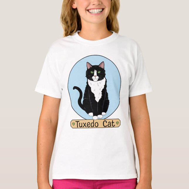 Tuxedo Cat T Shirt (Framsida)