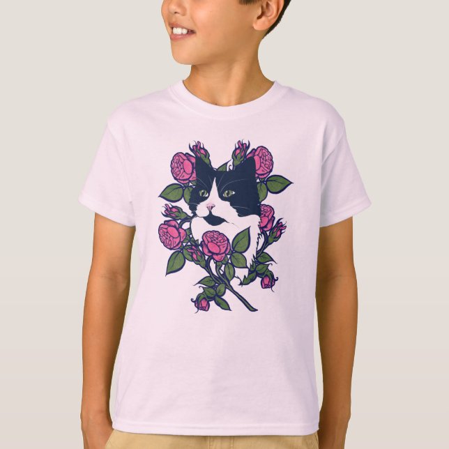 Tuxedo Cat T Shirt (Framsida)