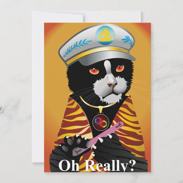  Tuxedo cat, the carefree! Inbjudningar (Framsida)