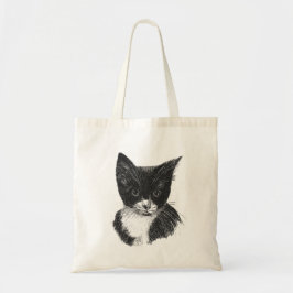 Tuxedo Cat Tote Bag Tygkasse