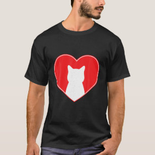Tuxedo Cat Valentine Heart för Kitten och Animal L T Shirt