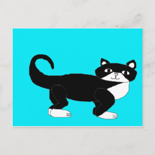 Tuxedo Cat. Vykort