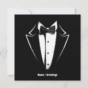 Tuxedo Classic Party-konsertfestivaldesign Inbjudningar