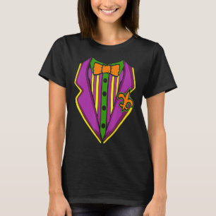 Tuxedo Costume Mardi Gras Carnival Parad Masquera T Shirt