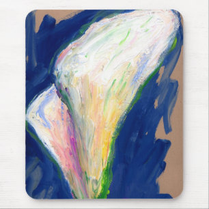 Tuxedo Cuff Lily Flowers Painting Art Mousepad Musmatta