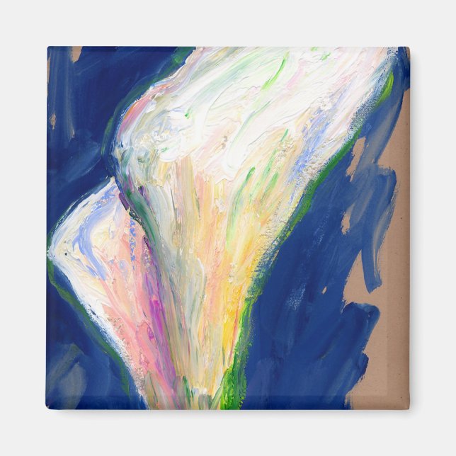 Tuxedo Cuff Lily Flowers Painting Magnet (Framsidan)