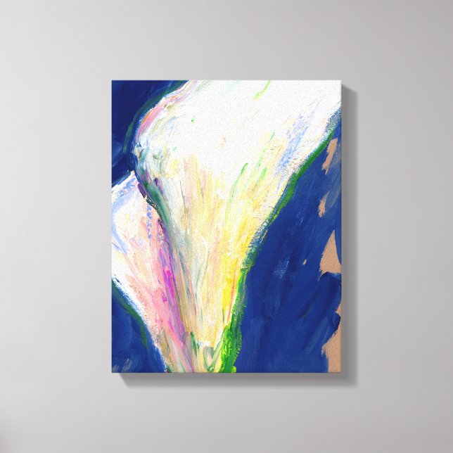 Tuxedo Cuff White Calla Lilies Canvas Art Skriv ut (Framsida)