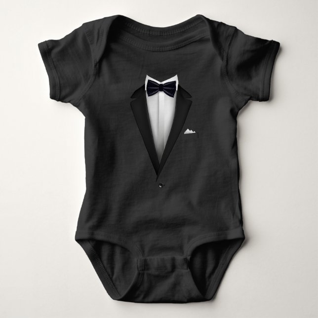 Tuxedo-design med Blue Bowtie för Bröllop och SP T Shirt (Framsida)