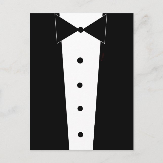 Tuxedo-Elegantens formella vykort (Framsida)