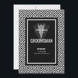 Tuxedo groomsman, best man black and white tuxedo inbjudningar<br><div class="desc">Tuxedo Groomsman Black and white tuxedo kostym...  kommer du att vara min bäste man,  Groomsman anpassningsbar tuxedo-inbjudningar. Elegantens inbjudningar till svartvitt och svartvitt utskrifts- eller partigrupp. Kolla in resten av samlingen för att se en vacker hemdekanter.</div>