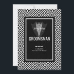 Tuxedo groomsman, best man black and white tuxedo inbjudningar<br><div class="desc">Tuxedo Groomsman Black and white tuxedo kostym...  kommer du att vara min bäste man,  Groomsman anpassningsbar tuxedo-inbjudningar. Elegantens inbjudningar till svartvitt och svartvitt utskrifts- eller partigrupp. Kolla in resten av samlingen för att se en vacker hemdekanter.</div>