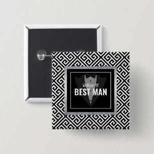 Tuxedo groomsman, best man black and white tuxedo knapp