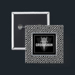 Tuxedo groomsman, best man black and white tuxedo knapp<br><div class="desc">Tuxedo Groomsman,  bäste man Black and white tuxedo kostym. blir du mina groomsman anpassningsbar tuxedo-inbjudningar. Elegantens inbjudningar till svartvitt och svartvitt utskrifts- eller partigrupp. Kolla in resten av samlingen för att se en vacker hemdekanter.</div>